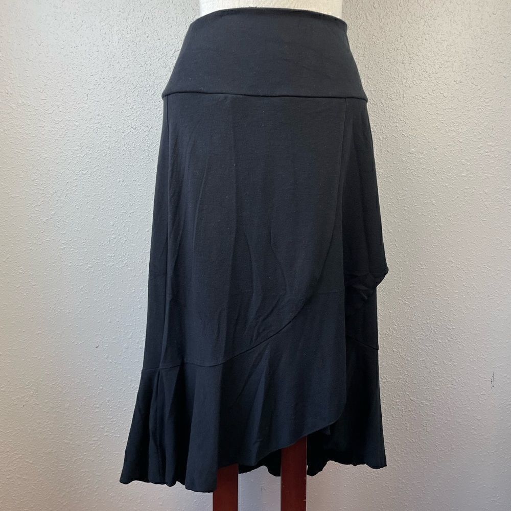 Bandolino Black Layered Midi Skirt Size S EUC